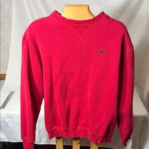 Vintage Reebok Men's Vibrant Red Crewneck Sweatshirt